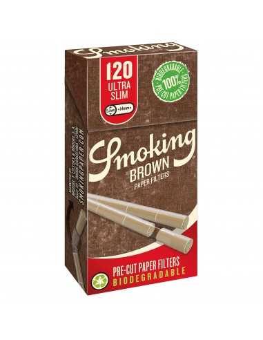 Filtre Ultra Slim Precut pt. tigarete Brown (120) Smoking